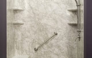Napoli Marble Shower Prem NM Shower Base and Bench Seat BN