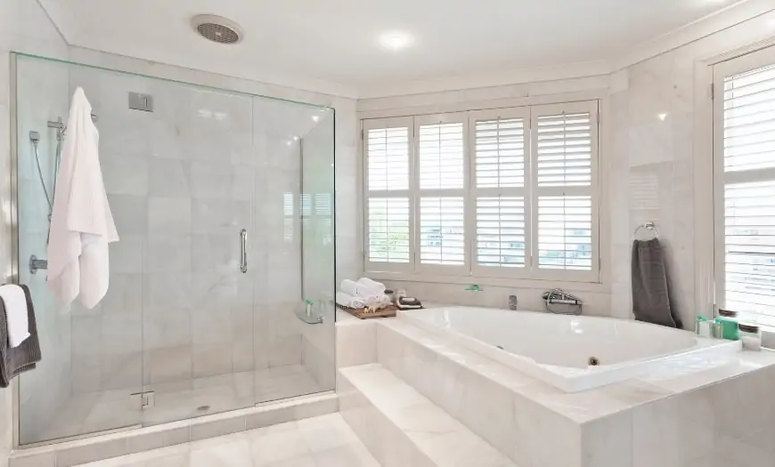 large bathroom shower bath