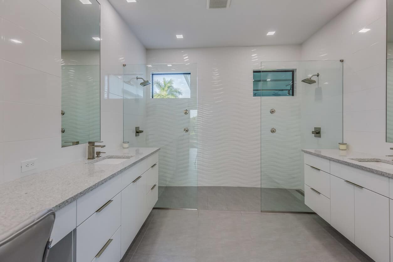 doorless showers bathroom remodel